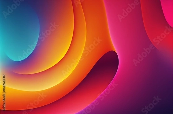 Obraz Abstract Red Yelllow Blue Lines 3D texture geometric colorful background Photo