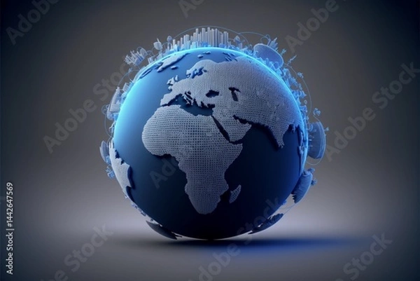 Obraz Earth globe Planet Save earth Go green Photo