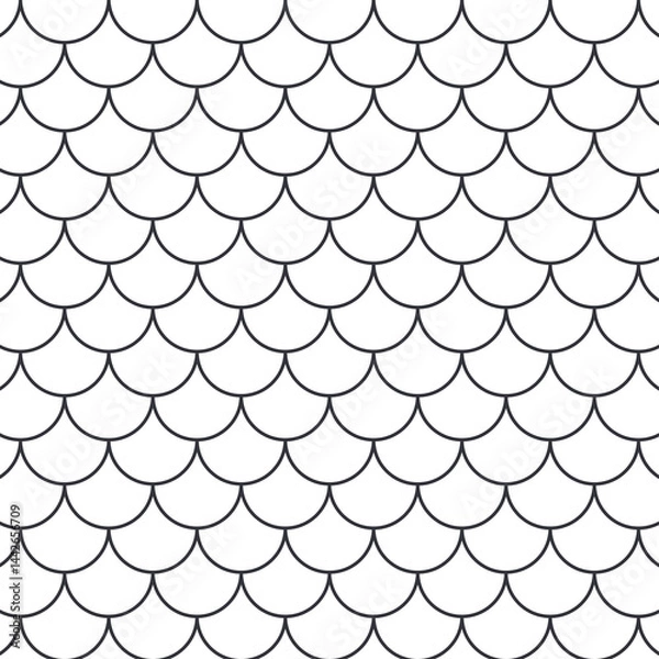 Fototapeta Fish scales motif. Vector art concept.