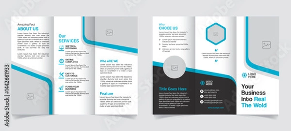 Obraz Trifold Brochure Template Design with Vector file