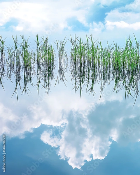 Fototapeta rice-related illustrations and smart farming technologies, focusing on grains, plants, cultivation, and innovative agricultural solutions for commercial use.