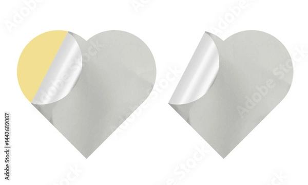 Obraz Blank Crumbled Paper Sticker Texture Set