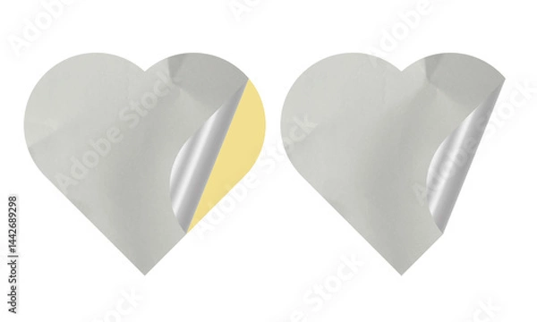 Obraz Blank Crumbled Paper Sticker Texture Set