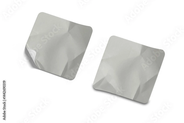 Obraz Blank Crumbled Paper Sticker Texture Set