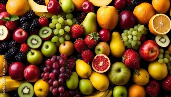 Fototapeta A Colorful Array of Fresh Fruits