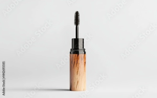 Fototapeta Elegant Mascara Tube with Brush on a Soft Background