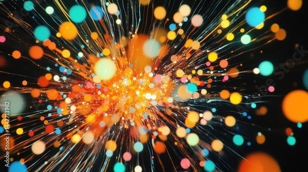 Obraz Abstract Colorful Explosion of Light and Energy