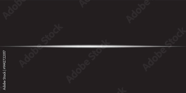 Obraz Abstract glowing gold line, horizontal light rays, flash simple art modern background