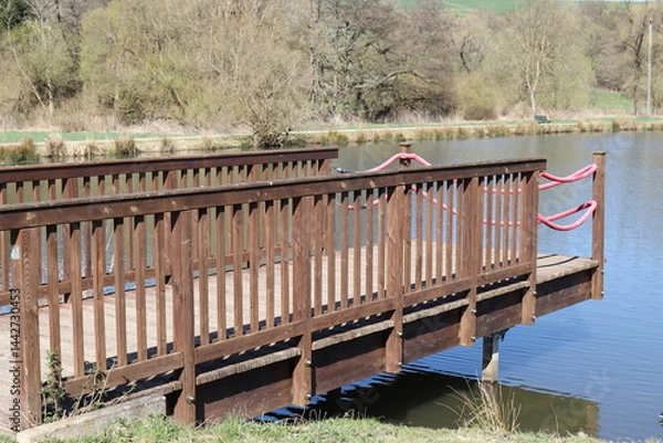 Obraz Holzbrücke am See.