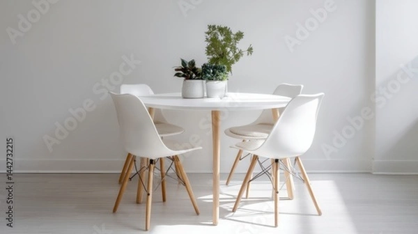 Fototapeta Modern Minimalist Dining Space