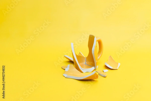 Obraz Broken mug glass