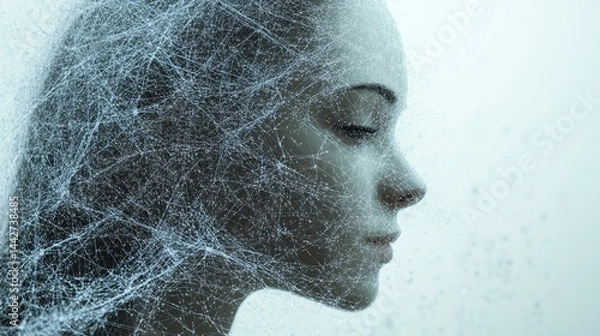 Fototapeta Data Fabric Analytics with Artificial Intelligence and Digital Transformation Concept