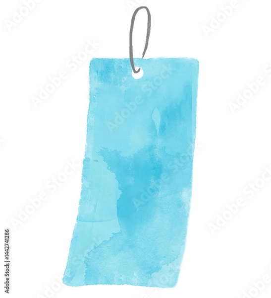 Obraz 七夕の短冊　水彩　水色