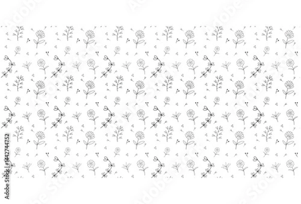 Fototapeta vector art flower pattern design
