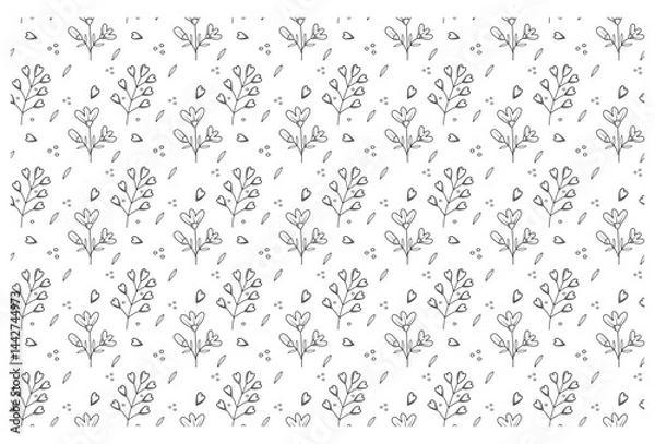 Fototapeta vector art flower pattern design
