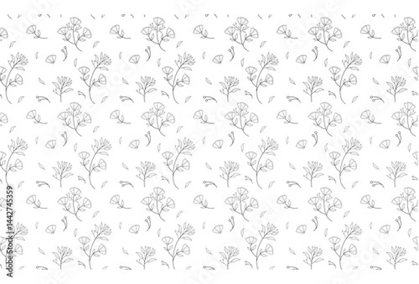 Fototapeta vector art flower pattern design
