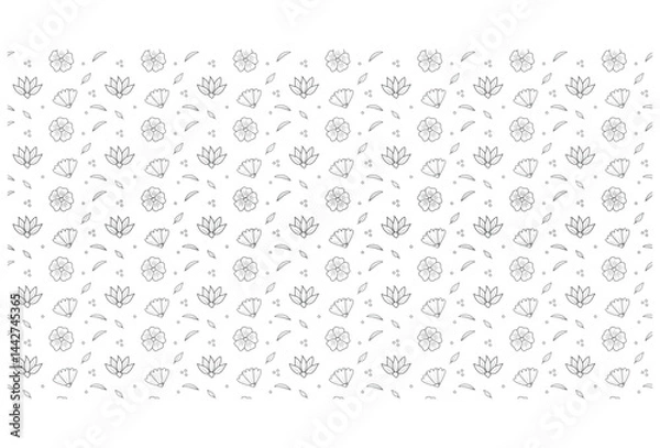 Fototapeta vector art flower pattern design
