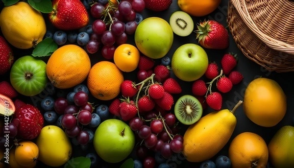 Obraz A Colorful Still Life of Fresh Fruits