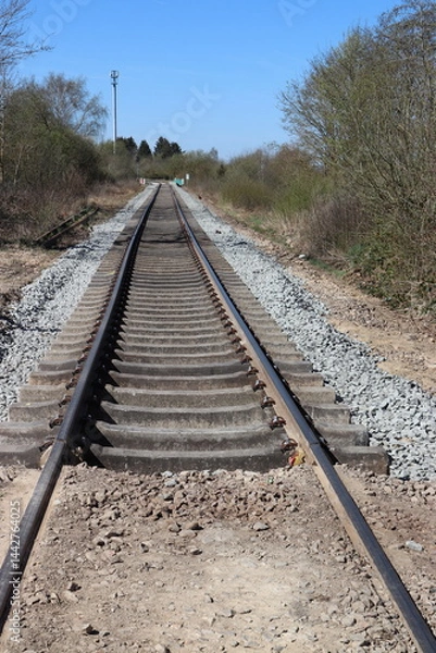 Obraz Bahnschienenverlegung.