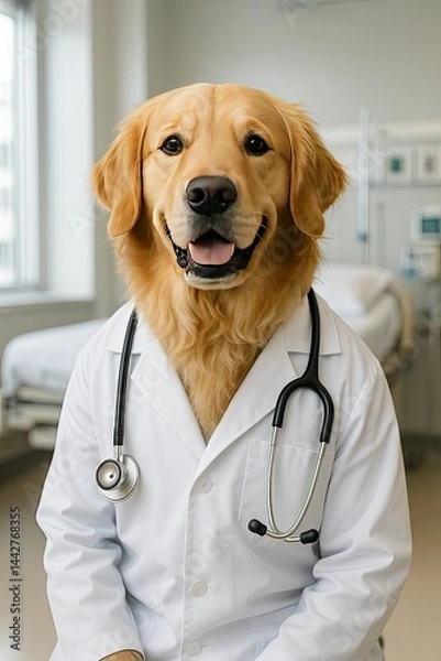 Obraz Doctor dog in the office