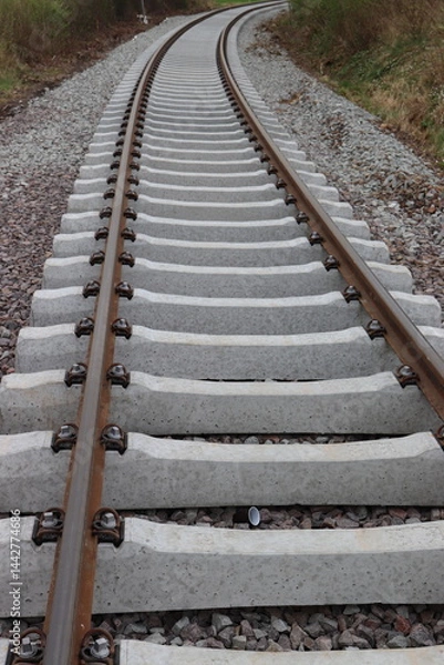 Obraz Bahnschienenverlegung.