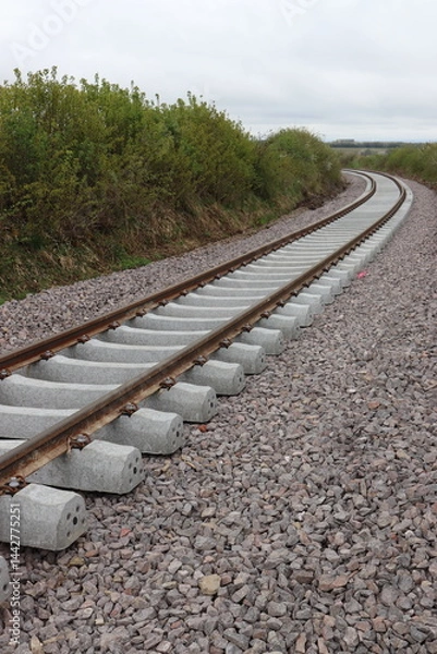 Obraz Bahnschienenverlegung.
