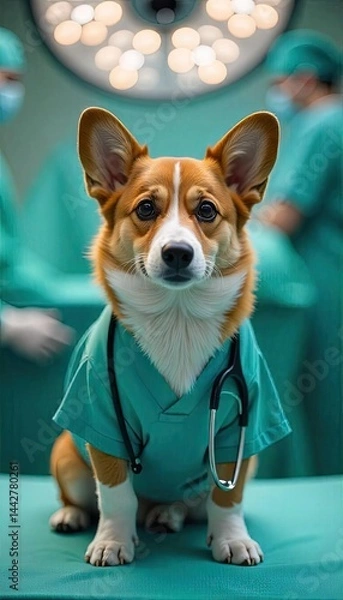 Obraz Doctor dog in the operating room