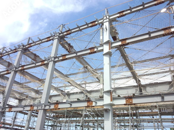 Obraz 鉄骨造の建築現場