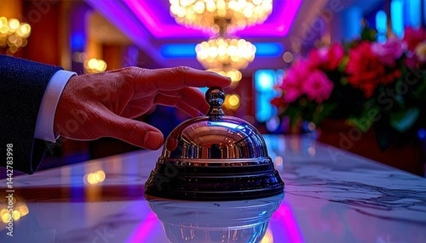 Obraz Concierge ready to assist with a smile.  