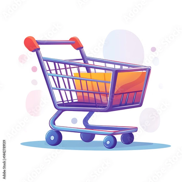 Fototapeta Online shopping, digital selling, ecommerce process, and customer experience through modern illustrated scenes on white background.