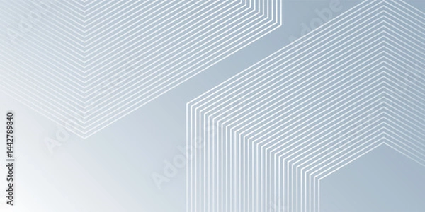 Obraz Modern suitable for wallpaper poster banner. White abstract background with dynamic wavy hexagon texture design