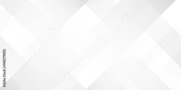 Fototapeta Modern 3D white geometric abstract background overlap layer on bright abstract modern