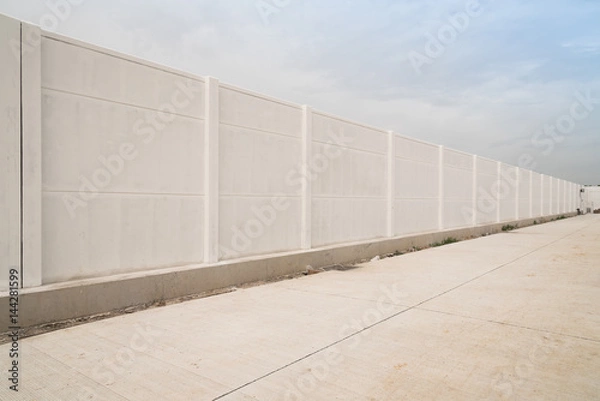 Obraz Prefabricated  concrete fence.