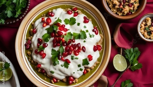 Obraz Delicious Middle Eastern Dish with Pomegranate
