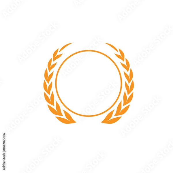 Obraz Orange Wheat Laurel Wreath Icon