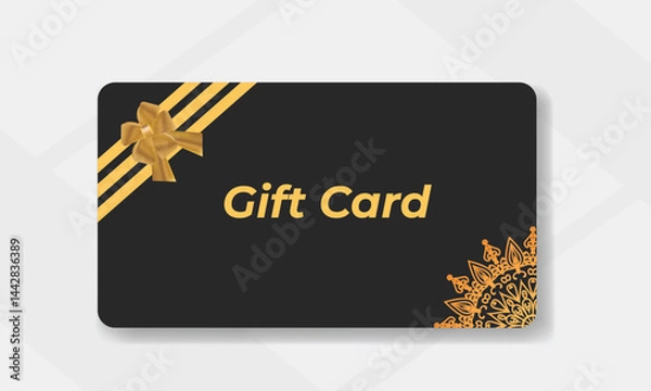 Fototapeta Gift card box pattern design template
