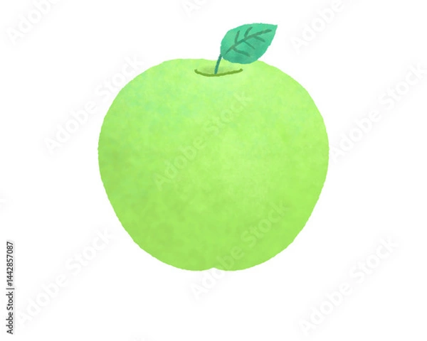 Obraz 手描き風の青いりんごのイラスト