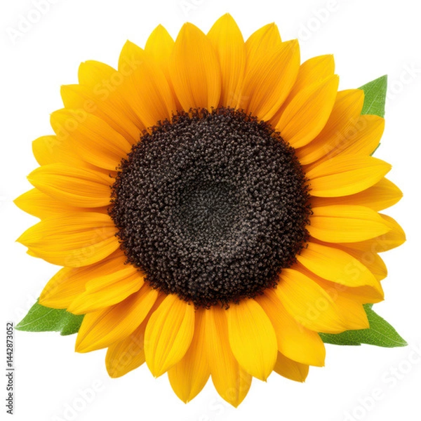 Obraz Vibrant Sunflower with Bright Yellow Petals and Dark Center, isolated on transparent background.