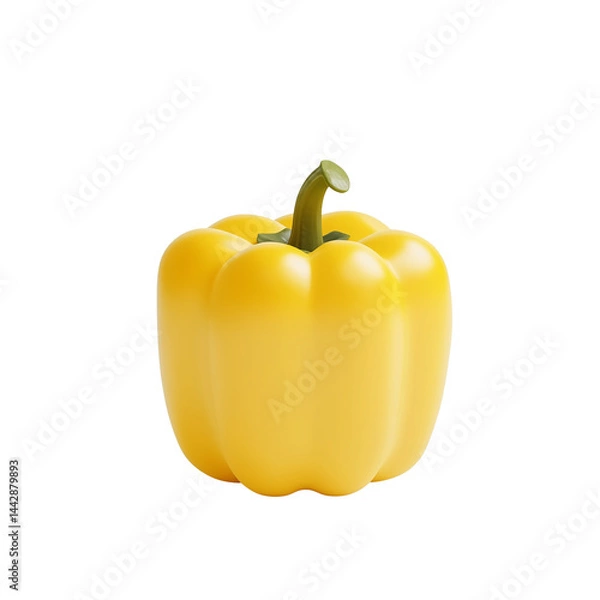 Obraz Yellow Bell Pepper Isolated On Transparent Background
