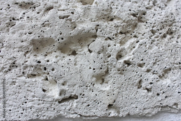 Fototapeta Distressed Texture of Wall Reveals Gritty Surface and Weathered Aesthetic Detailing