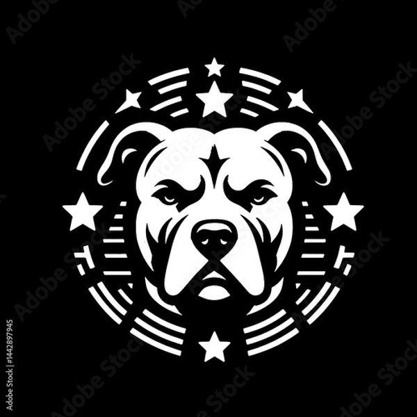 Fototapeta pitbull head vector