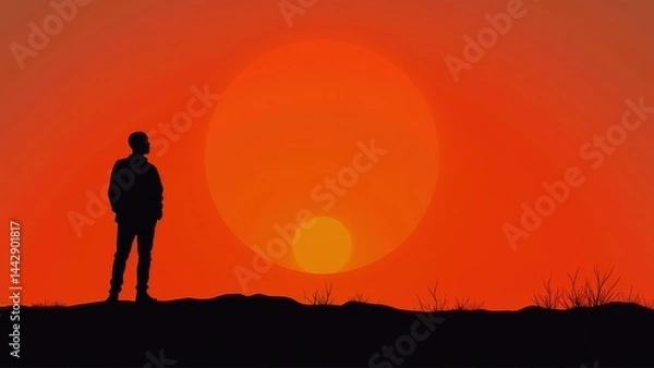 Obraz Fluorescent text image with dark background