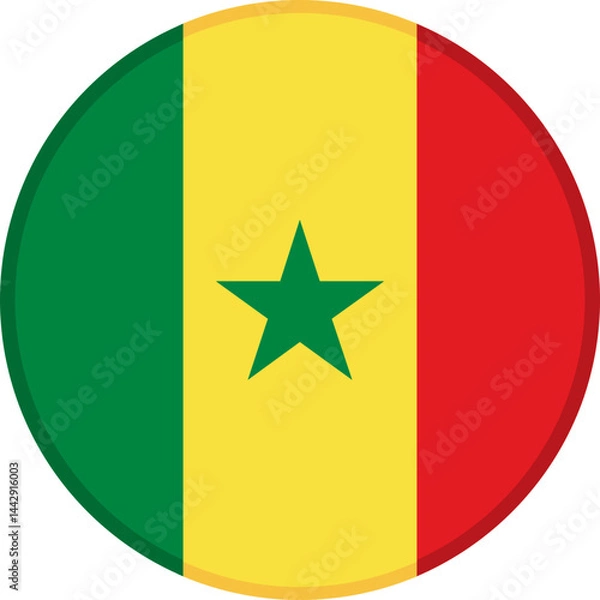 Obraz Senegal Flag Badge Icon