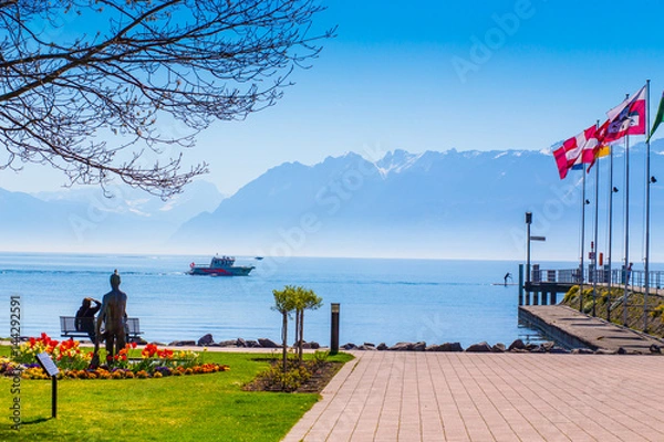 Obraz Saint Sulpice, Lake Geneva