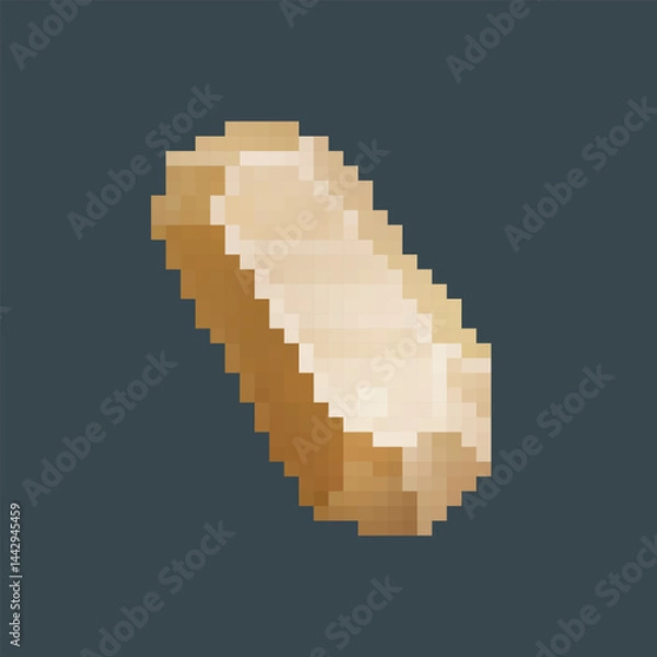 Fototapeta topaz gemstone in pixel art style with isolated  background