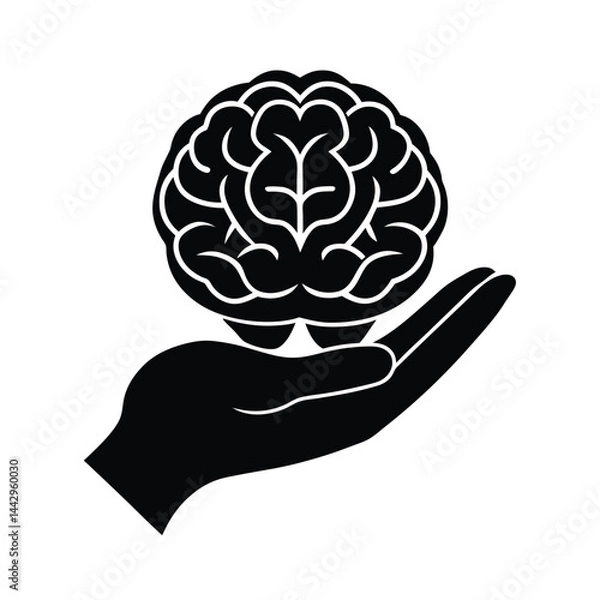 Obraz Brain in Hand Concept vector illustration