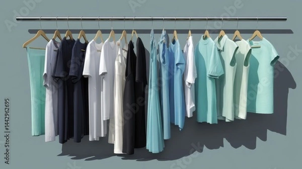 Obraz Augmented Reality Fashion Try-On Illustration