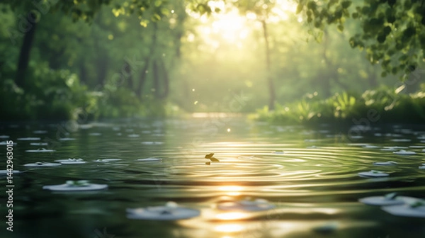 Obraz reflection of sun in water