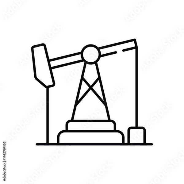 Obraz Oil Pump Vector icon