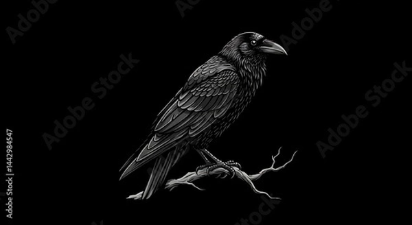 Fototapeta Elegant black vector mandala with fine detail